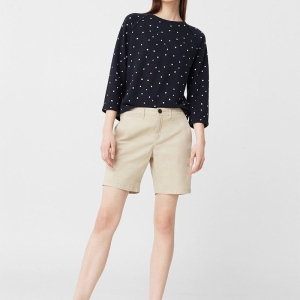 Bow polka-dot blouse