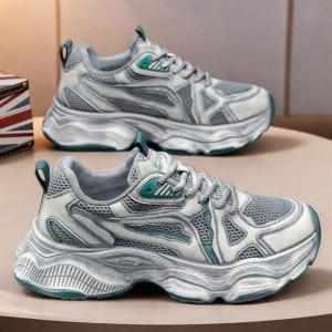 Trendy casual athletic shoes, versatile height-increasing shoes, retro distressed running shoes for men.